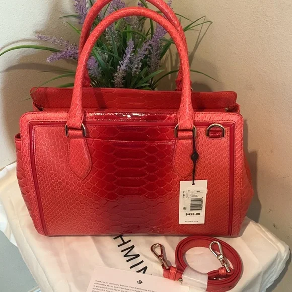 Brahmin Calimero Collection Small Finley Satchel Bag - Picture 2 of 16